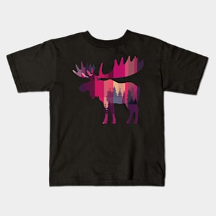 Moose, Forest Animal Kids T-Shirt